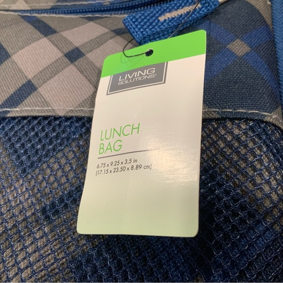 Plaid Insulated Lunchbox With Zipper Pouch New - Picture 5 of 10